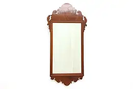 Georgian Chippendale Antique Carved Mahogany Wall Mirror #47471