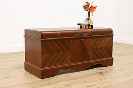 Waterfall Vintage Art Deco Cedar Chest or Trunk, Cavalier #47419