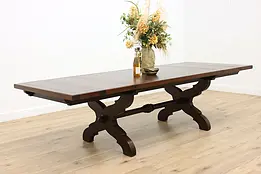 Traditional Cherry Dining Table, 2 Leaves Open 82," Hickory #47463