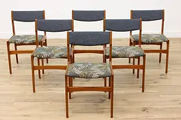 Set of 6 Midcentury Modern Vintage Danish Teak Dining Chairs #47072