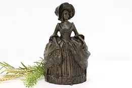 Victorian Antique Cast Iron Lady Statue Door Stop #47530