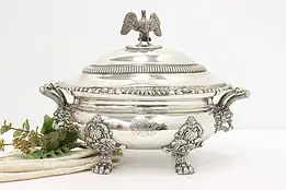 Georgian 1800 Antique Silverplate Earl Tureen Sterling Eagle #46338