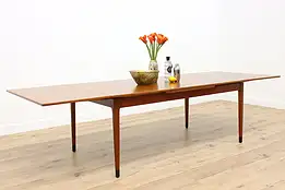 Midcentury Modern Vintage Danish Teak Dining Table, 2 Leaves #47071