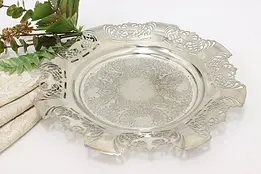 Silverplate Antique Pierced Serving Tray or Dish, Farber #46515