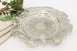 Silverplate Antique Pierced Serving Tray or Dish, Farber #46515