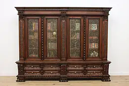 Italian Renaissance Antique Office or Library 10.5' Bookcase #47557