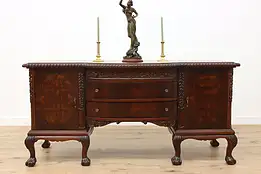 Italian Antique Buffet Sideboard Console, Claw Feet #47558