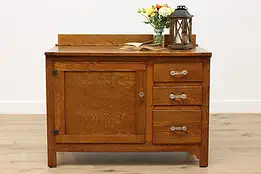 Farmhouse Antique Kitchen Pantry Cabinet Counter #48036