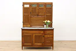 Hoosier Cupboard Farmhouse Antique Kitchen Pantry Cabinet #45451