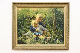 La Soeurette Vintage Original Oil Painting Beesen 47.5" #47763