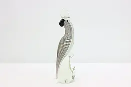 Murano Art Glass Vintage Cockatoo Bird Italian Sculpture #47404