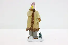 Blown Glass Vintage Caroling Man Sculpture, Bohemia Czech #47611