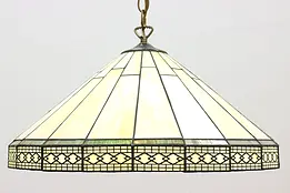 Arts & Crafts Vintage Stained Glass Craftsman Light Fixture #47888
