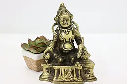 Tibetan Vintage Brass Buddhist Jambhala Wealth God Sculpture #47755