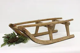 Farmhouse Antique Beech French Child Size Snow Sled #48292