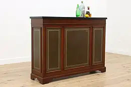 Mahogany & Leather Vintage Bar Counter, JD Jack Daniels #48152