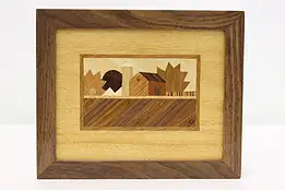 Little Farm Original Marquetry Wall Plaque Bodden 9.5" #47978