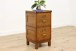 Traditional Antique Oak Stacking Office Library File Cabinet #48106