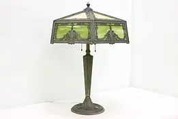 Stained Glass Antique Office or Library Desk Lamp #48237