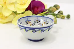 Painted Vintage Ceramic Jewelry or Candy Bowl Signed #48305