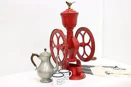 Farmhouse Antique Cast Iron Coffee Mill Grinder, Elgin #47067