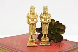 Pair of Vintage Gilt Ceremonial Indian Goddess Figures #48429