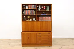 Danish Midcentury Modern Library Bookcase & Desk, Hundevad #48262
