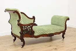Victorian Antique Recamier,Chaise Lounge or Fainting Couch #47543