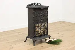 Farmhouse Salvage Antique Iron Gas Heater Stove, Donavin #47541