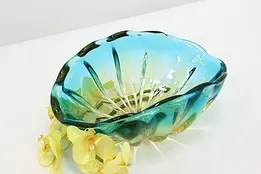 Murano Venetian Vintage Art Glass Shell Sculpture Bowl Italy #48290