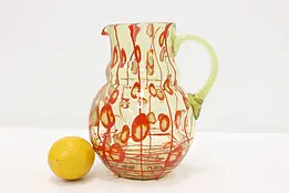 Czech Art Deco Vintage Blown Art Glass Pitcher or Vase #48403