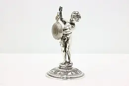 Victorian Antique Silverplate Cherub Pocket Watch Stand #47673