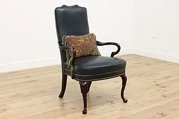 Georgian Design Vintage Leather Office or Library Chair #48018