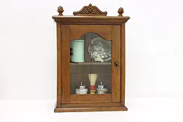 Victorian Vintage Oak Medicine Chest or Hanging Cupboard #48166