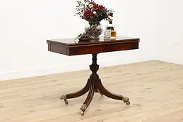 Georgian Design Antique Mahogany Flip Top Console Game Table #47990