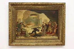 Hamlet The Play Scene Antique Print of Painting 39.5" #47539