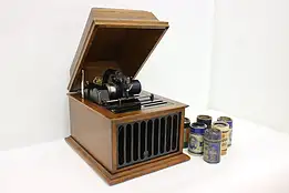 Edison Antique Oak Tabletop Amberola 30 Cylinder Phonograph #48436