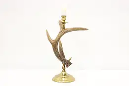 Farmhouse Vintage Resin Deer Antler Candle Holder #48397