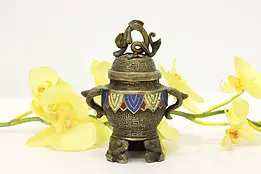 Chinese Antique Cloisonne Bronze Incense Burner #48229