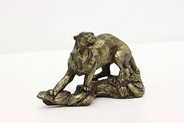 Mountain Lion Vintage Bronze Sculpture, Shoop #48181