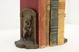 Pair of Antique Bronze Finish Rodin The Thinker Bookends #47370