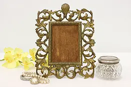Victorian Antique Ornate Tabletop Picture Frame or Mirror #47126