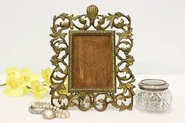 Victorian Antique Ornate Tabletop Picture Frame or Mirror #47126