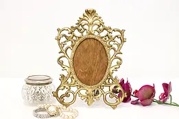 Victorian Antique Ornate Oval Easel Picture or Mirror Frame #47128