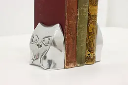 Pair of Vintage Cast Aluminum Owl Bookends, Hoselton #47948