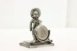 Young Boy Antique Silverplate Sculpture Watch Stand #47660