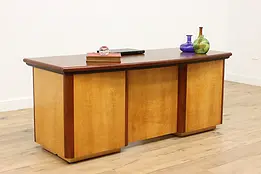 Midcentury Modern Design Office or Library Tiger Maple Desk #47708