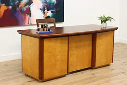 Midcentury Modern Design Office or Library Tiger Maple Desk #47710