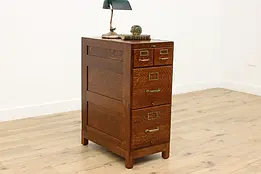 Arts & Crafts Antique Mission Oak 4 Drawer File Cabinet #48571