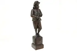 Black Forest Antique Carved Pied Piper of Hamelin Sculpture #48329